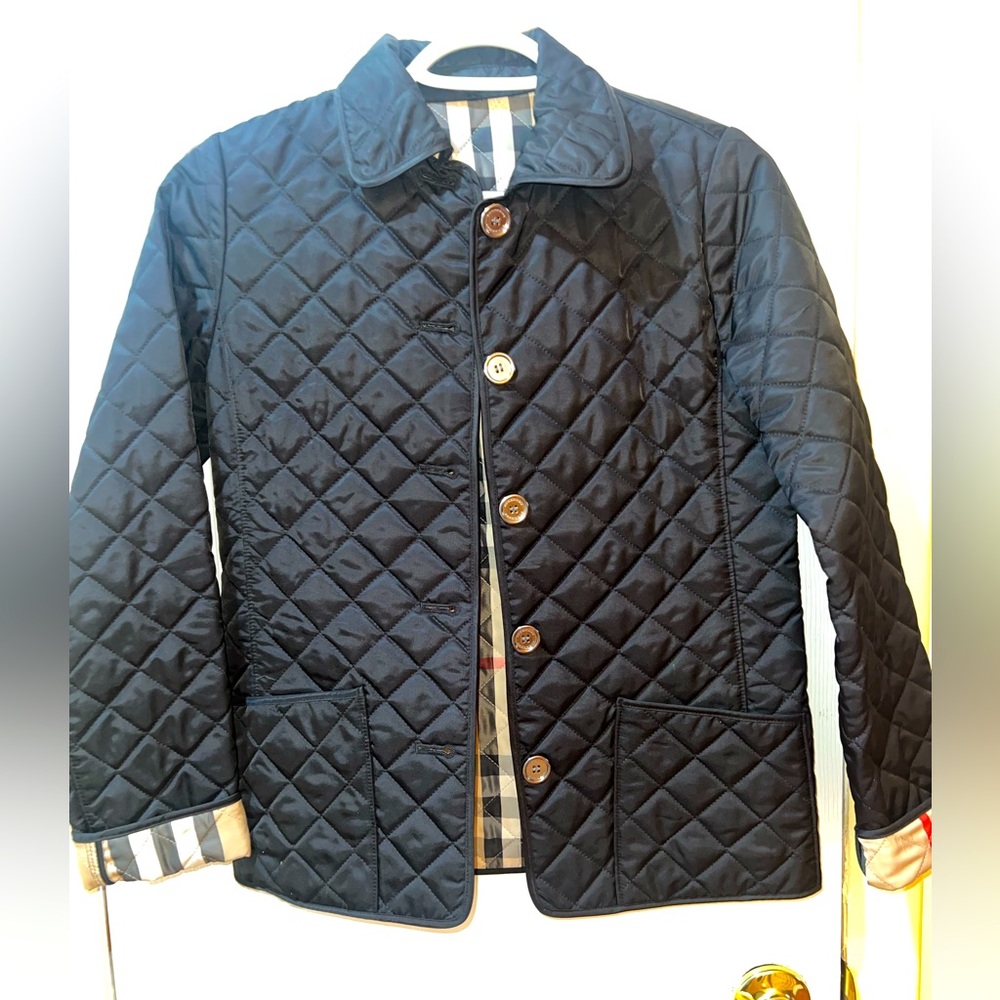 Boys 12Y Burberry Quilted Spring Jacket